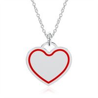 cadena corazon de plata 925 grabable