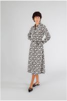 vestido camisero de popelin estampado geometric xxl