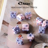akko fairy switch 5 pines 50gf interruptores silenciosos lineales para teclado mecanico mx adecuado para escribir en la oficina 45 piezas