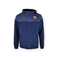 sudadera barca azul marino con capucha y cremallera - junior