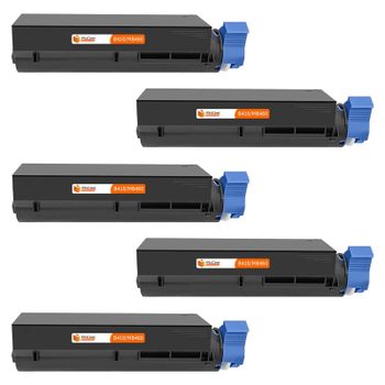 PcCom Essential OKI B410/B420/B430/B440/MB460/MB470/MB480 Tóner Compatible Negro Pack 5