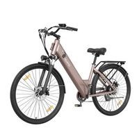 bicicleta electrica urbana velopro c1 250 w bateria 36 v 13 ah shimano 7 velocidades portaequipajes trasero champan