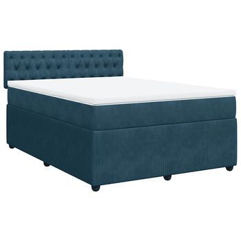 Cama Tapizada 190x144x100,5 Cm Tejido - Azul