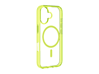 Funda móvil - CellularLine ICONIC MAG, Para iPhone 17, Ultrarresistente, MagSafe, Lima y Transparente