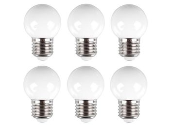 HQ-Power Juego de 10 bombillas LED E27, 0.6 W bajo consumo, luz blanca calida, iluminacion LED decorativa para iluminacion de acento interior hogar oficina tienda y decoracion