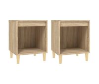 vidaxl mesitas de noche 2 unidades roble sonoma 40x35x50 cm