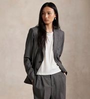 polo ralph lauren para mujer 211971389001 blazer de mezcla de lana gris 48 casual clasico