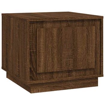 Mesa De Café - Mesa De Centro Madera Contrachapada Roble Marrón 51x50x44 Cm