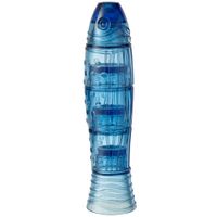 vaso apilable en forma de pez azul 9x9x36 cm