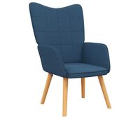 vidaxl sillon de relax de tela azul
