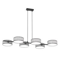 lampara colgante troma grisnegro 6 luces