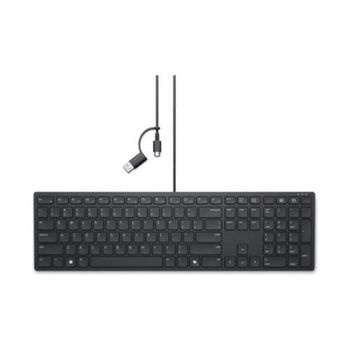 Teclado DELL con cable USB Layout Español retroiluminado resistente a derrames
