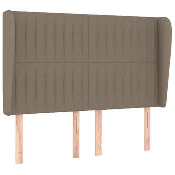 Cabecero Con Orejas De Tela Gris Taupe 147x23x118/128 Cm Vidaxl