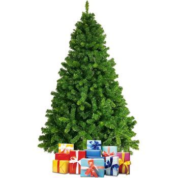 Árbol De Navidad Artificial 240cm Verde Con Soporte Metálico