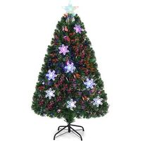 120cm arbol de navidad artificial verde con fibra optica costway125 ramas120cm 