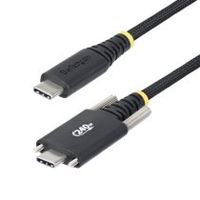 startechcom cable de carga usb-c de 2m con fijacian por tornillo lateral - cable cargador usb tipo c - pd epr 240w 5a - cable cargador usb 20 de servicio pesado - certificado usb-if