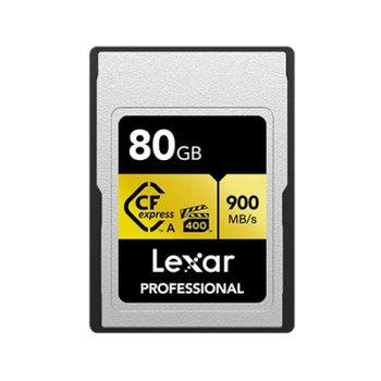 Tarjeta memoria Lexar LCAGOLD080G-RNENG 80GB CFexpress 900MB/s VPG400 negra resistente