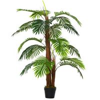 palmera artificial de 120 cm planta artificial realista para uso interior y exterior en maceta de plastico facil de cuidar y duradera