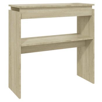 Mesa Consola | Mesa De Entrada | Mesa Auxiliar Madera Contrachapada Roble Sonoma 80x30x80 Cm