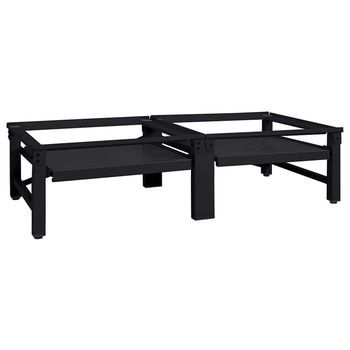 Pedestal Para Lavadora 2 Uds. Negro 124,5 X 61,5 X 32,5 Cm Vidaxl