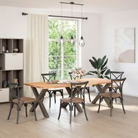 patas para mesarpierna de mesa comedor forma x 3 uds acero natural 90x72-73cm