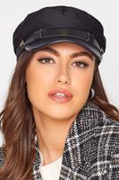 gorra negra de ferroviario