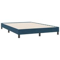 estructura de cama sin colchon terciopelo azul oscuro 140x220cm vidaxl