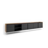 mueble tv secadero-01 con puertas abatibles y led