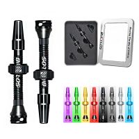bucklos 404455606580100mm valvulas sin camara bicicleta aleacion de aluminio presta pezones valvula de aire de nucleo extraible para bicicleta de montana de carretera