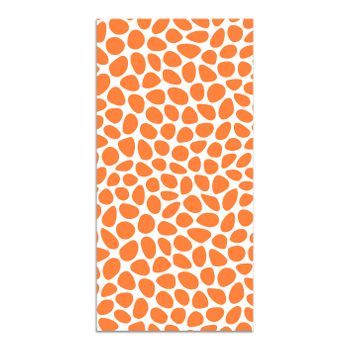 Alfombra Vinílica Naranja 80x250cm Patrón Empedrado