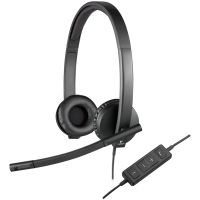 logitech h570e auriculares con microfono negros