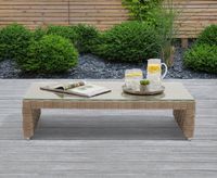 cardinal taupe and brown rattan wicker garden coffee table