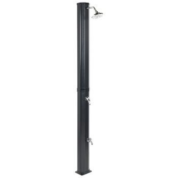 Ducha Solar Independiente De Exterior Pvc Con Energía Solar Negro Topocalma