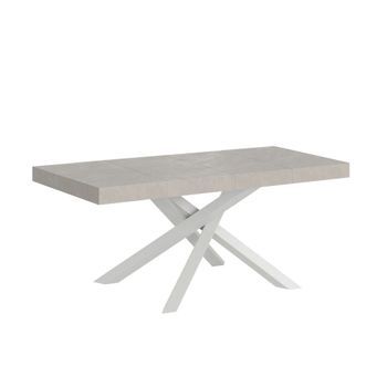 Mesa Extensible 140/400x90 Cm Volantis Premium Patas Blanco Cachemir