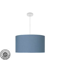 abrila colgante azul modelo moda de 3 luces con pantalla
