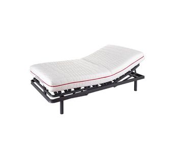Cama articulada ergonomic 90x190 somier motor con 5 planos de articulación y regulación en zona lumbar | colchon viscoelástico desenfundable | patas altura 25 y mando cable.