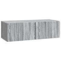 mueble de tv de pared 98 x 41 x 30 cm sonoma gris vidaxl