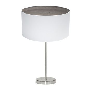 FABRILAMP Sobremesa Tatiana 1xe27 Niquel/blanco-mad.Gris 63x30x30 Cm