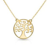cadena femenino arbol de la vida en oro de 9 quilates
