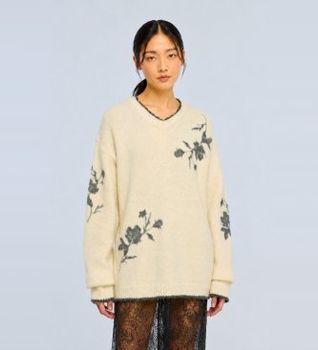 Semicouture para mujer. Y6WF41 Jersey Glenna beige (XS), Casual, Poliéster, Manga larga