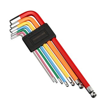 RIDERACE Juego de 7 llaves hexagonales mini portátiles de acero S2 para bicicleta de 1.5/2/2.5/3/4/5/6 mm Llave inglesa