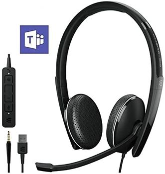 EPOS I SENNHEISER Adapt 165 USB-C II - Adapt 100 Series - Auriculares - en la Oreja - con Cable - Conector de 3,5 mm, USB-C - Negro - Optimizado para UC