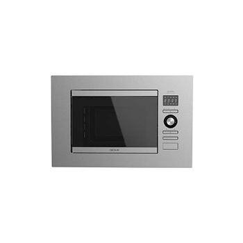 Cecotec Microondas encastrable Digital GrandHeat 2090 Built-In Steel. 800W Potencia, Integrable, 20 Litros, Grill