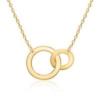 cadena de mujer circulos de oro 9 quilates