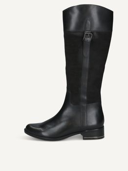 CAPRICE Boots, black, made of Leather with Block heel, Size 39