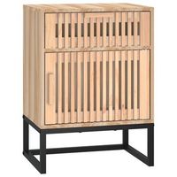mesita de noche hierro y madera contrachapada 40x30x555 cm vidaxl