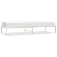 cama individual  cama para adulto  estructura de cama sin colchon metal blanco 80x200 cm
