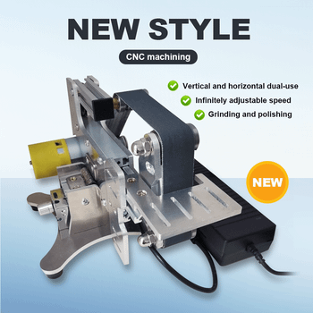 Lijadora de Banda Mini TUNGFULL 533x30mm, Máquina Multifuncional para Pulir y Lijar, Herramienta Eléctrica de Banco para el Hogar con Soporte para Lijas