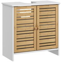 mueble bajo lavabo 60x30x60 cm blanco y natural