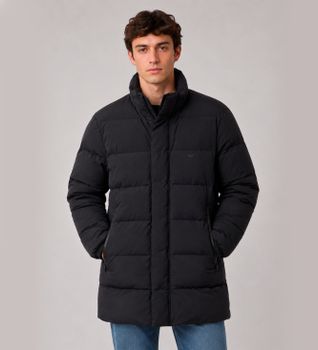 Emporio Armani para hombre. EM004949_AF18499 Chaqueta acolchada de largo medio marino (52), Casual, Poliamida